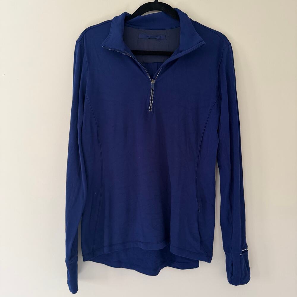 Lululemon Blue Quarter Zip 1/4 Zip Long Sleeve Workout Top
